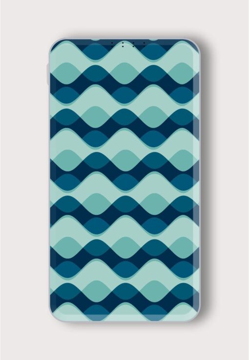 Wave Seamless Pattern Printed Designer 10000 mAh PowerBank Zapvi