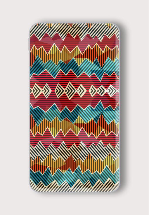 Zigzag Seamless Pattern Printed Designer 10000 mAh PowerBank Zapvi