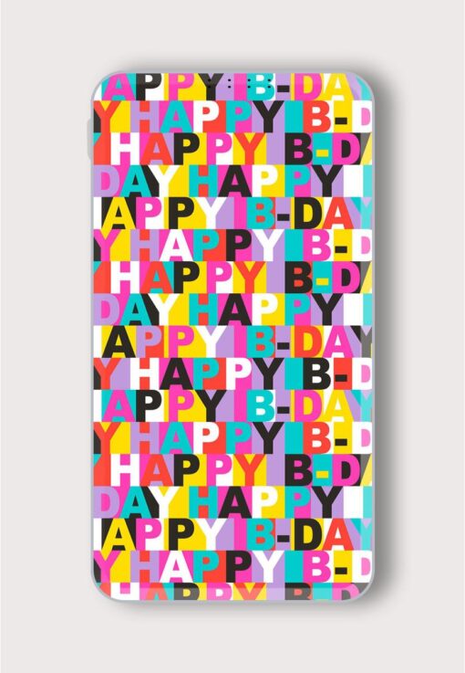 Abstract Seamless Happy Printed Designer 10000 mAh PowerBank Zapvi