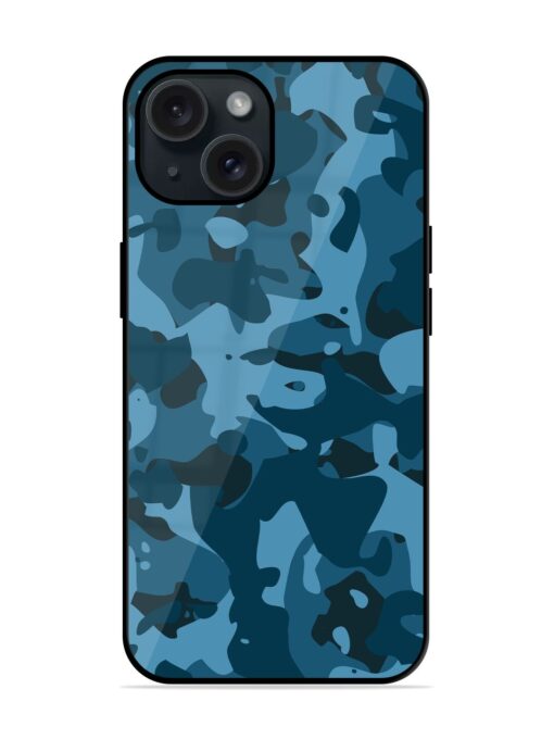 Dark Blue Shadow Army Military Art Glossy Metal TPU Case Zapvi