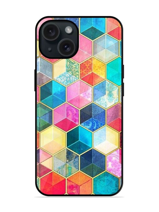 Colorful Hexagon Glossy Metal TPU Case Zapvi