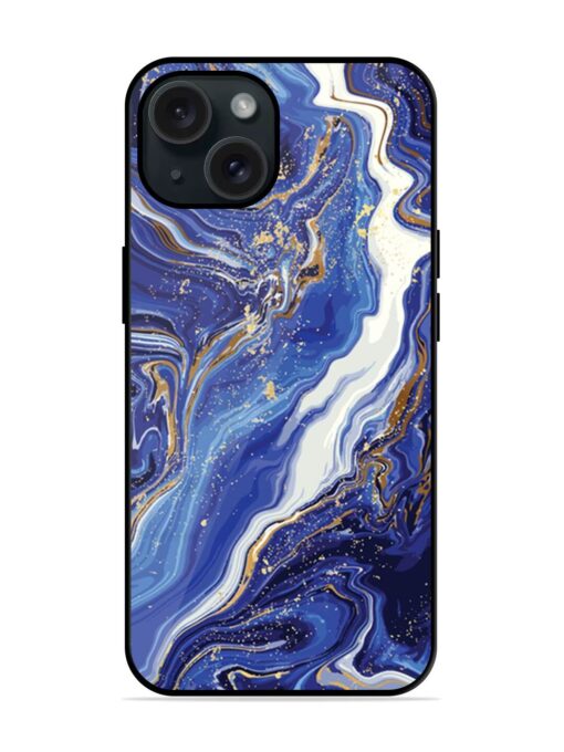 Blue Marble Gold Glossy Metal TPU Case Zapvi