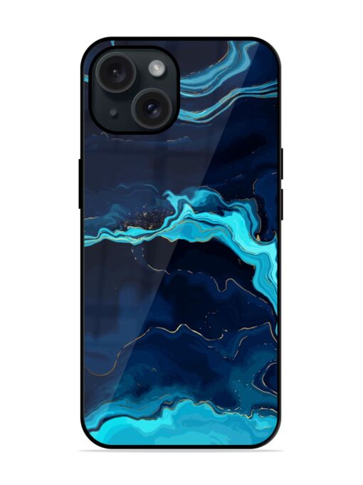 Blue Marble Gold Glossy Metal TPU Case Zapvi