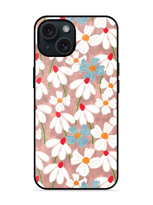 Abstract Petal Flowers Glossy Metal TPU Case Zapvi