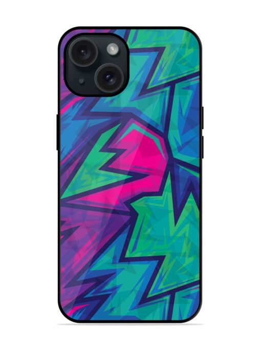 Colorful Abstract Geometric Glossy Metal TPU Case Zapvi