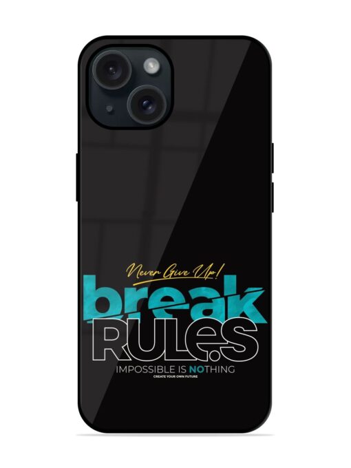 Break Rules Never Glossy Metal TPU Case Zapvi