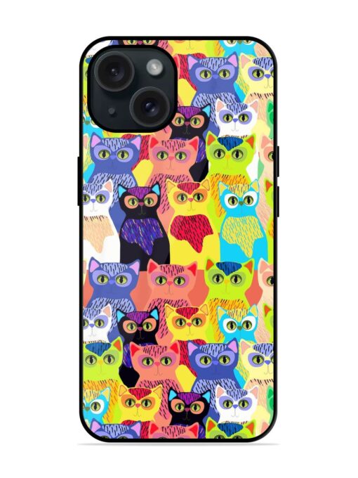 Cute Colorful Cats Glossy Metal TPU Case Zapvi