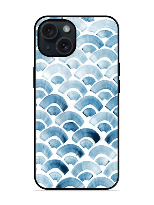 Wave Pattern Watercolor Glossy Metal TPU Case Zapvi