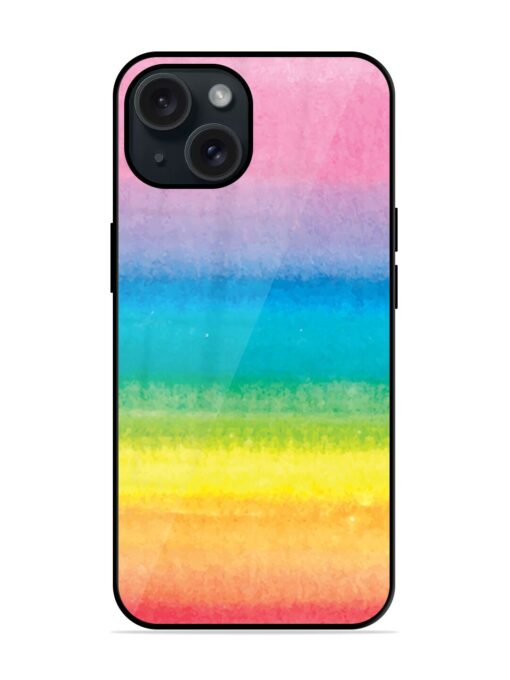 Watercolor Rainbow Brush Glossy Metal TPU Case Zapvi