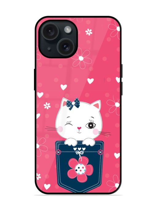 Cute White Cat Glossy Metal TPU Case Zapvi