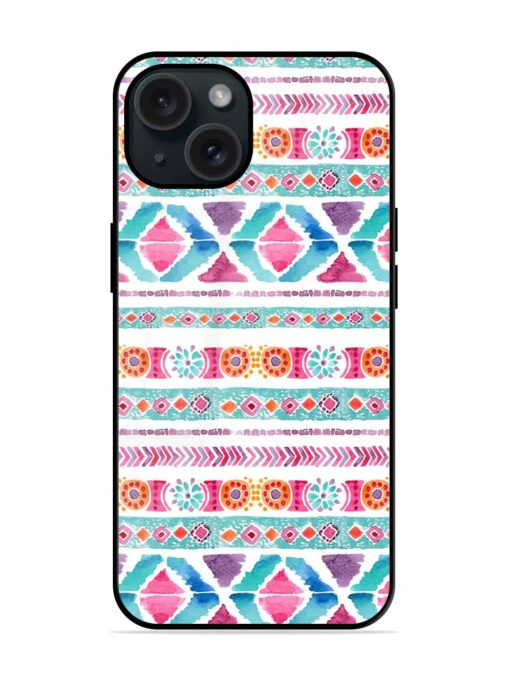 Watercolor Ethnic Card Glossy Metal TPU Case Zapvi