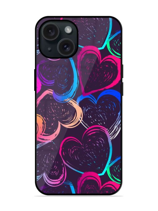 Abstract Seamless Hearts Glossy Metal TPU Case Zapvi