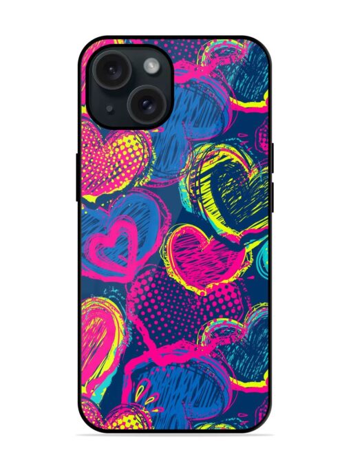 Abstract Seamless Hearts Glossy Metal TPU Case Zapvi