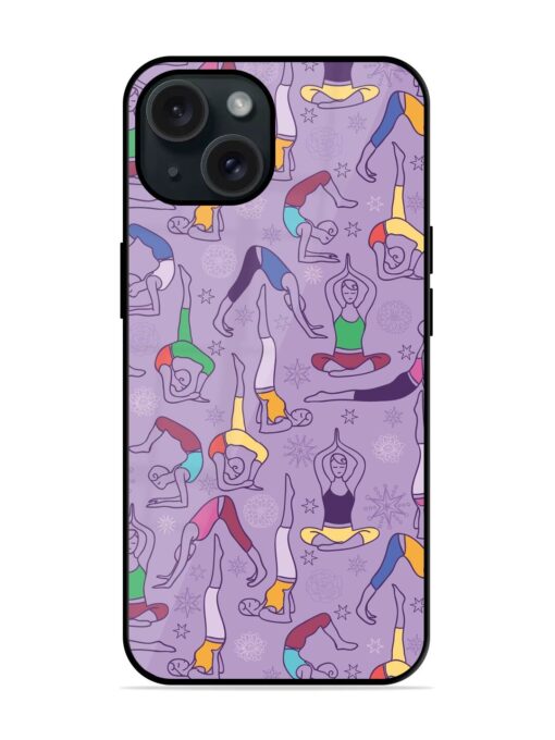 Yoga Poses Seamless Glossy Metal TPU Case Zapvi