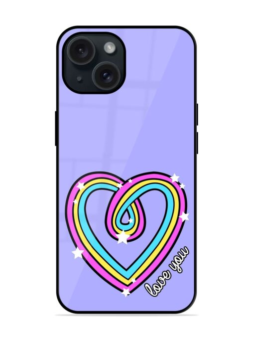 Colorful Rainbow Heart Glossy Metal TPU Case Zapvi