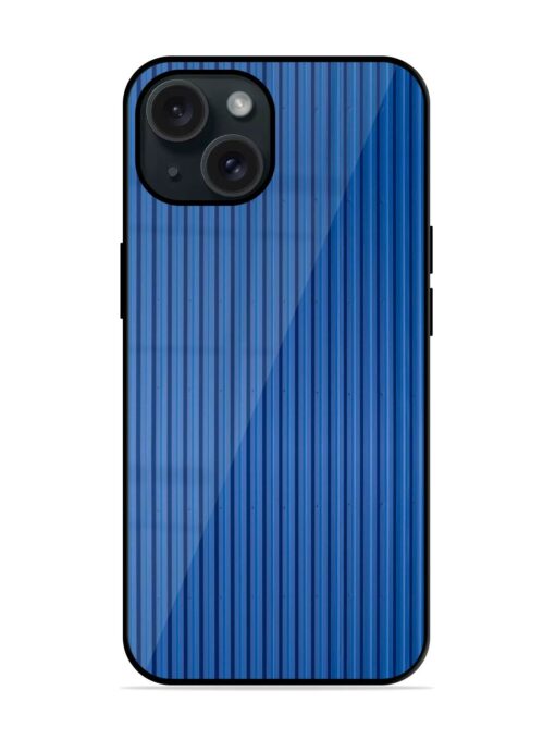 Striped Blue Wave Glossy Metal TPU Case Zapvi