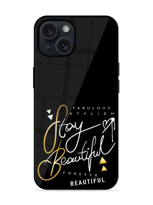 Stay Beautiful Text Glossy Metal TPU Case Zapvi