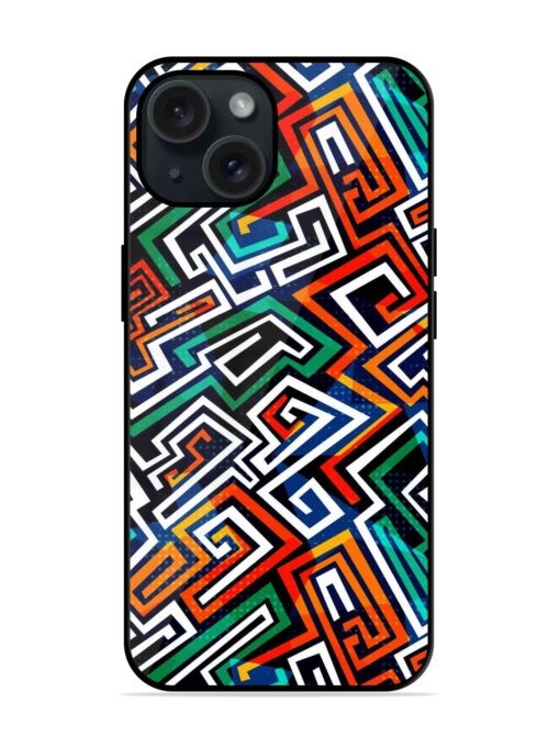 Abstract Maze Seamless Glossy Metal TPU Case Zapvi