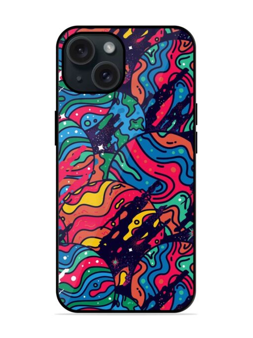 Colorful Abstract Space Glossy Metal TPU Case Zapvi