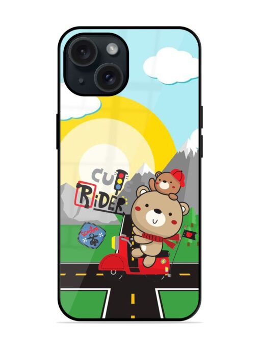 Cute Bear His Glossy Metal TPU Case Zapvi