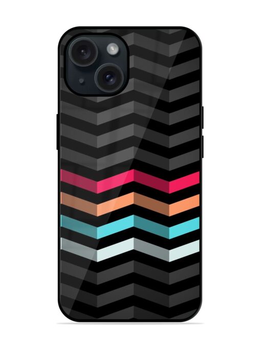 Colorful Stripes Zigzag Glossy Metal TPU Case Zapvi