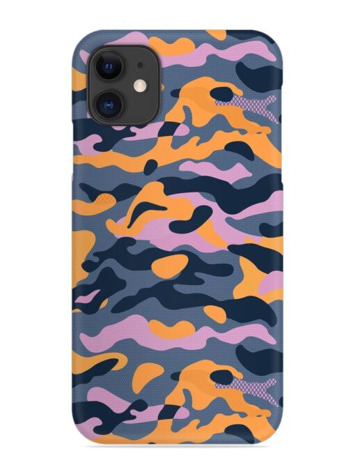 Camouflage Army Military English Orange Art Snap Case for Apple Iphone 11 Zapvi