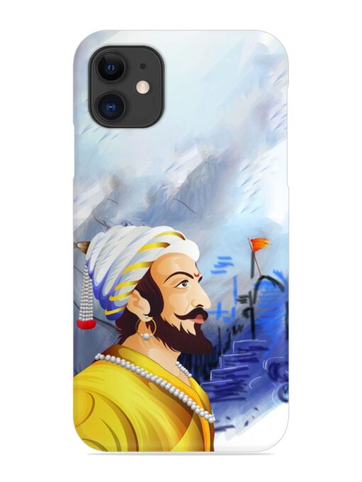 Shivaji Maharaj Color Paint Art Snap Case for Apple Iphone 11 Zapvi