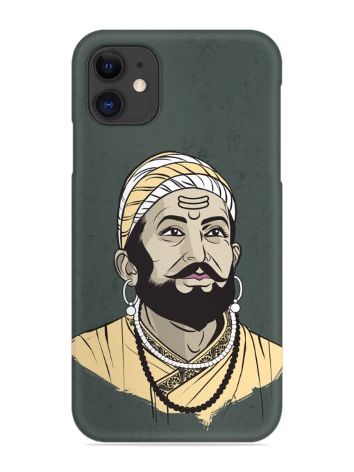 Shivaji Maharaj Vector Art Snap Case for Apple Iphone 11 Zapvi