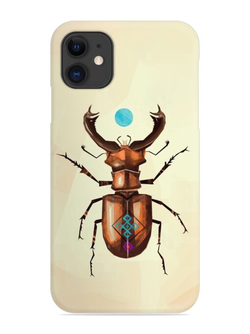 Stag Beetle Vector Snap Case for Apple Iphone 11 Zapvi