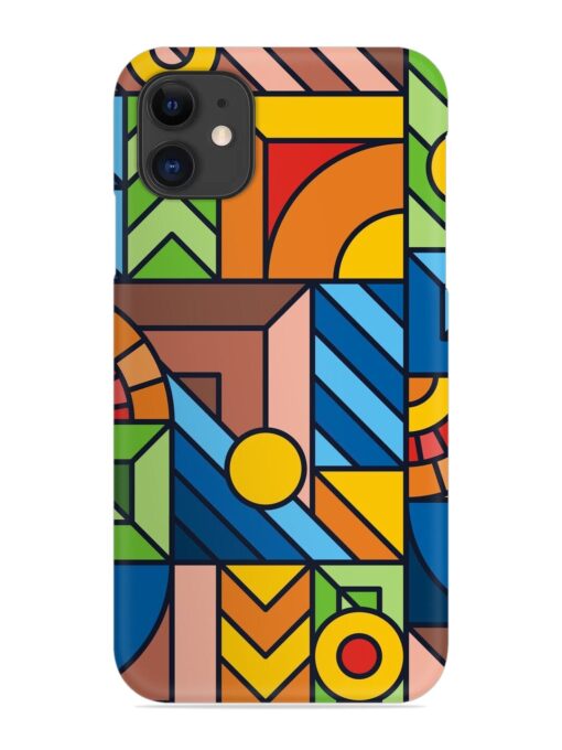 Colorful Geometric Snap Case for Apple Iphone 11 Zapvi