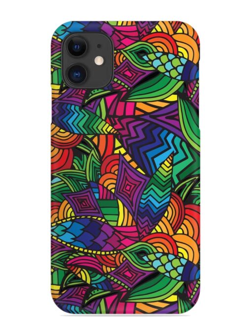 Abstract Multicolor Seamless Snap Case for Apple Iphone 11 Zapvi