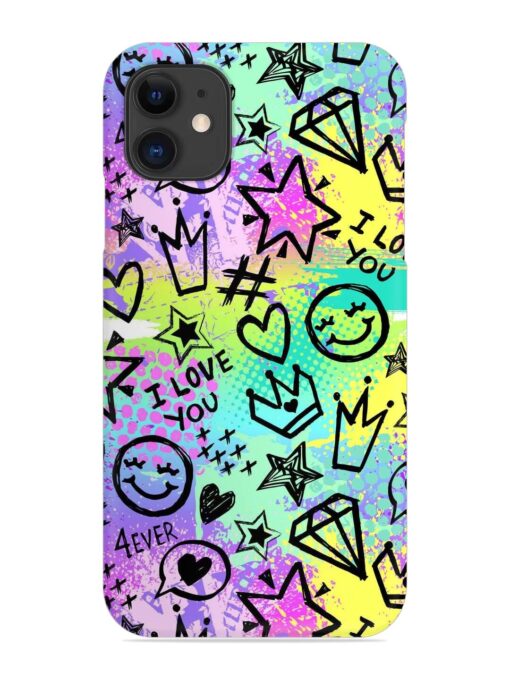 Bright Seamless Pattern Snap Case for Apple Iphone 11 Zapvi