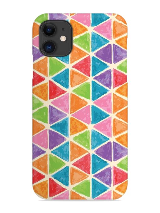 Seamless Colorful Isometric Snap Case for Apple Iphone 11 Zapvi