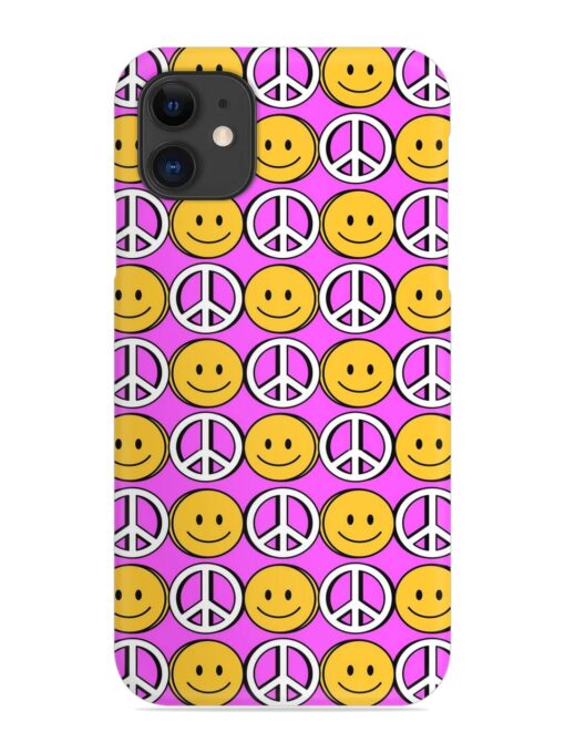 Smiley Face Peace Snap Case for Apple Iphone 11 Zapvi