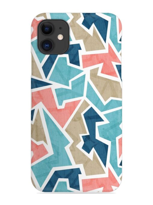 Vintage Geometric Triangle Snap Case for Apple Iphone 11 Zapvi