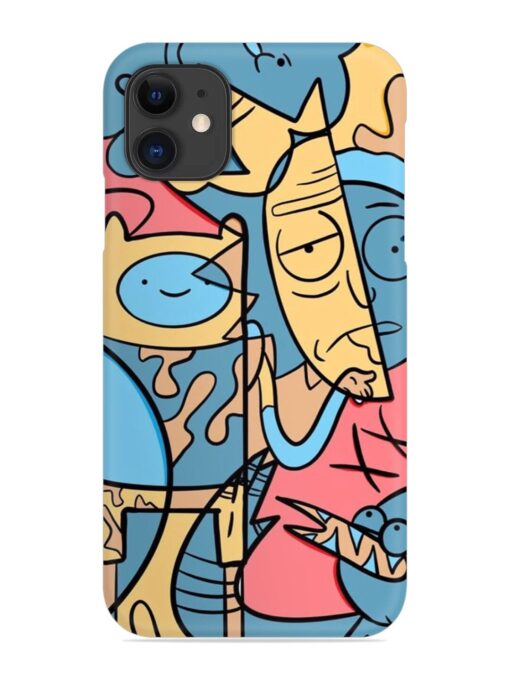 Silly Face Doodle Snap Case for Apple Iphone 11 Zapvi