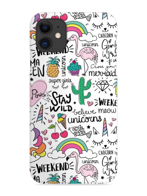 Unicorn Ice Cream Snap Case for Apple Iphone 12 Zapvi