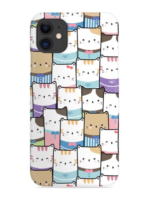 Cute Adorable Cat Snap Case for Apple Iphone 12 Zapvi