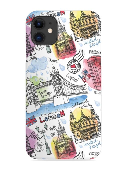 Vector London Landmark Snap Case for Apple Iphone 12 Zapvi