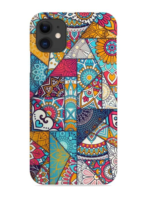 Patchwork Pattern Vintage Snap Case for Apple Iphone 12 Zapvi