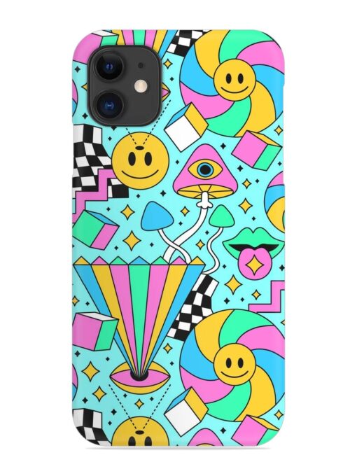 Trippy Rainbow 60S Snap Case for Apple Iphone 12 Zapvi