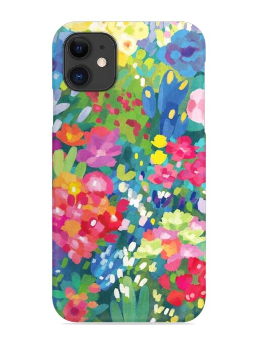 Watercolor Flower Art Snap Case for Apple Iphone 12 Mini Zapvi