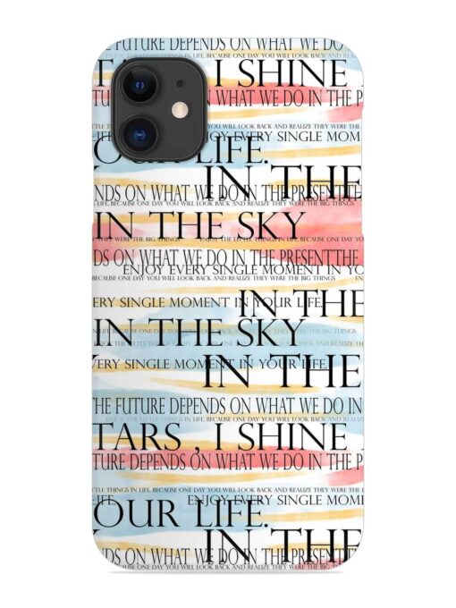 Seamless Slogans Pattern Snap Case for Apple Iphone 12 Mini Zapvi