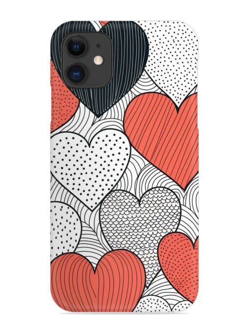 Girly Heart Seamless Snap Case for Apple Iphone 12 Mini Zapvi