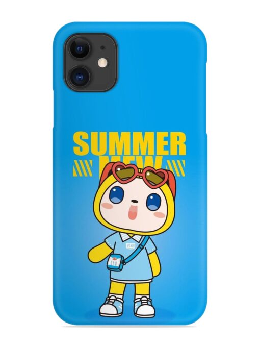 Summer Mew Cartoon Snap Case for Apple Iphone 12 Mini Zapvi