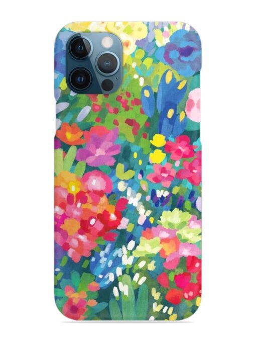 Watercolor Flower Art Snap Case for Apple Iphone 12 Pro Zapvi