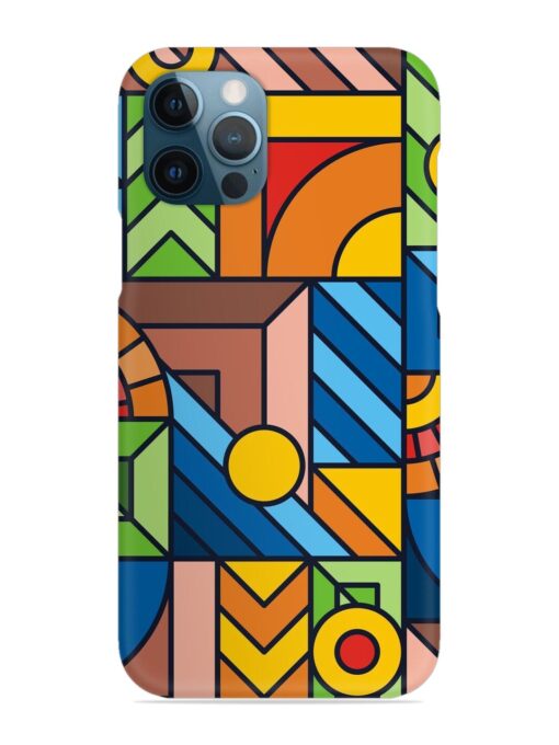 Colorful Geometric Snap Case for Apple Iphone 12 Pro Zapvi