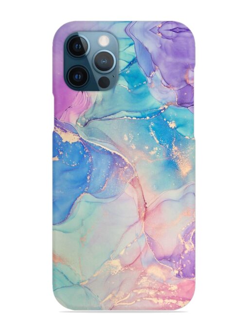 Alcohol Ink Colors Snap Case for Apple Iphone 12 Pro Zapvi