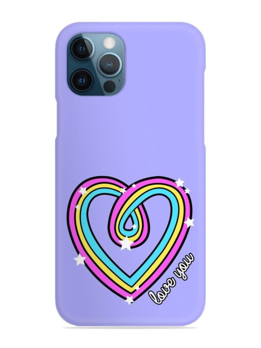 Colorful Rainbow Heart Snap Case for Apple Iphone 12 Pro Zapvi