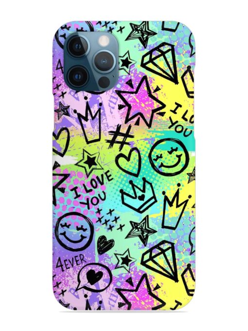 Bright Seamless Pattern Snap Case for Apple Iphone 12 Pro Zapvi